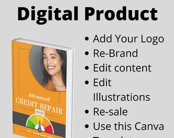 DIY Credit Repair eBook: Canva Editable, For Resale