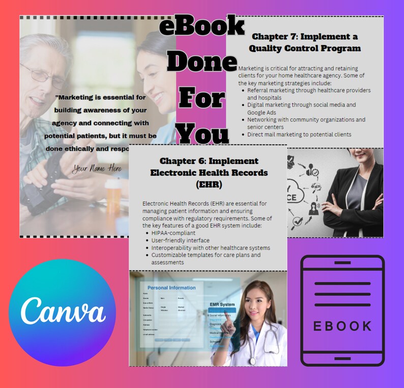 Home Healthcare Agency Guide: 37-Page Canva Pro Editable eBook (Resale Rights) image 10