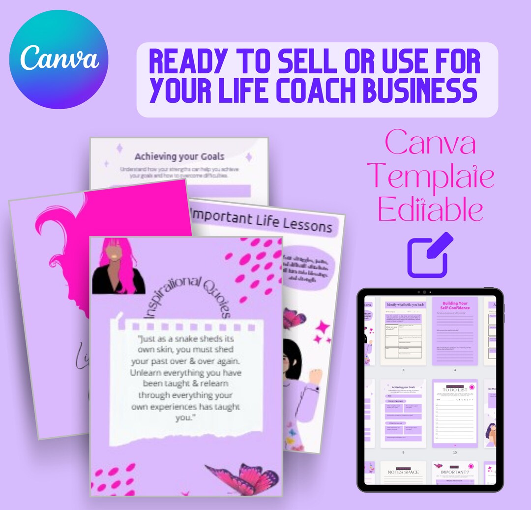 Life Coach Workbook Template for Resell - Etsy