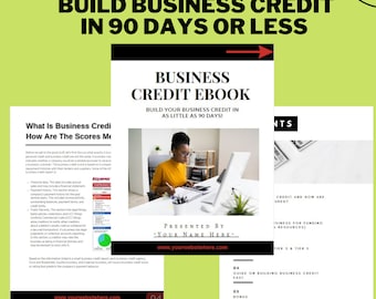 PLR Business Credit eBook Canva Pro Editable 100% Resale Rights-Canva Template -White Label eBook- Rebrand, Edit & Resale- PLR eBook