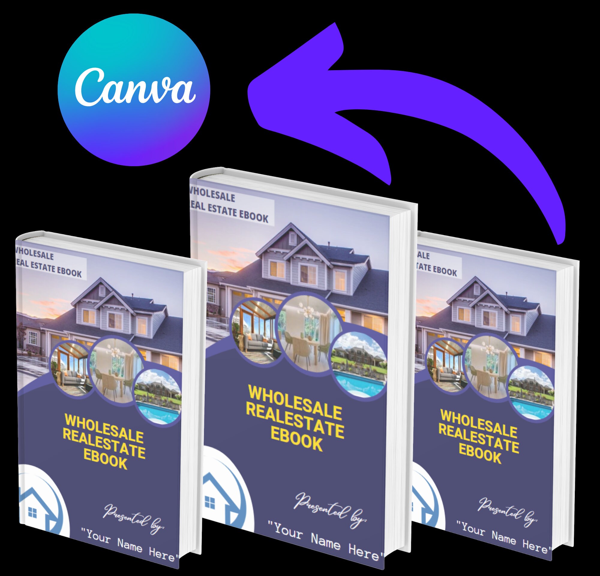 Wholesale Real Estate Ebook Template Canva Editable Etsy