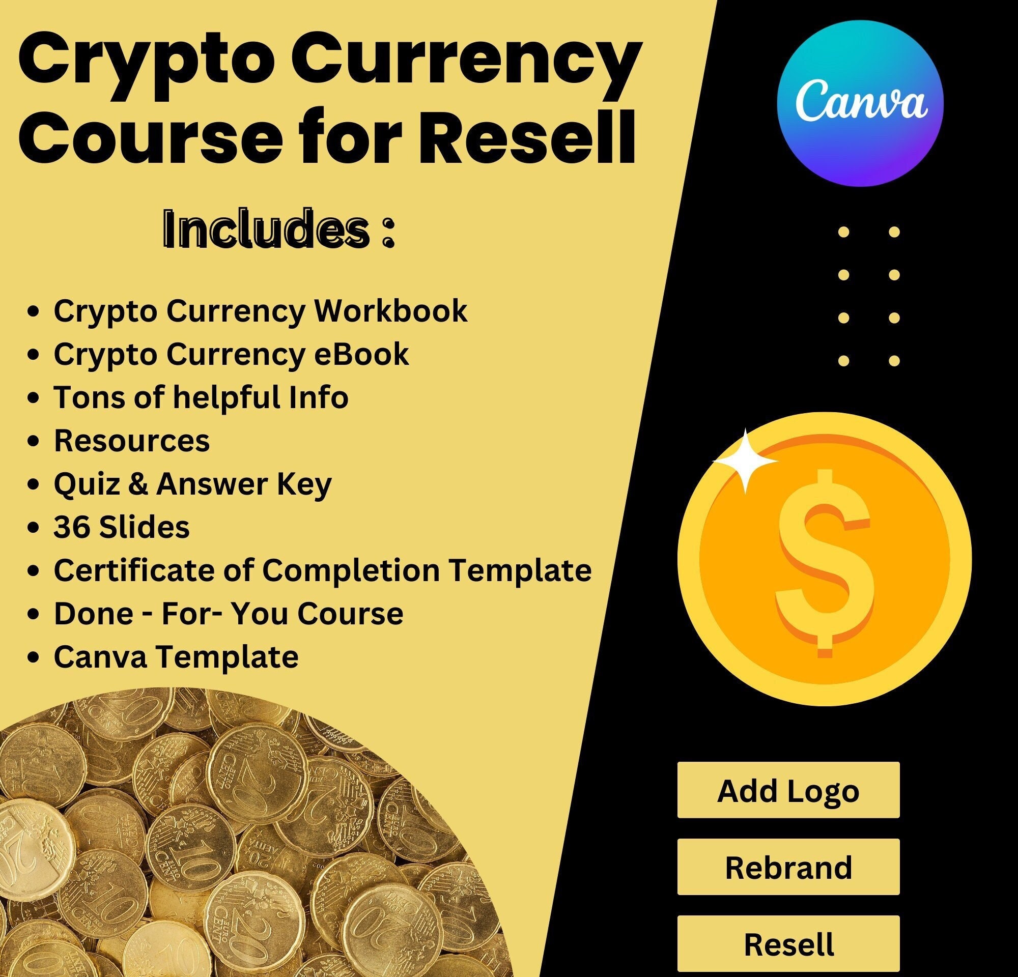 PLR Crypto Course Template: Canva Editable, Resell Rights (digital  Download) - Etsy