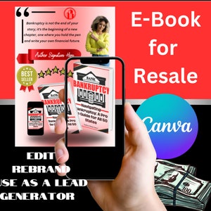 Libro electrónico PLR sobre bancarrota - Para reventa - Canva Pro editable - Guía de bancarrota Pro Se para los 50 estados - Canva eBook - Rebranding, edición y reventa de libros electrónicos PLR