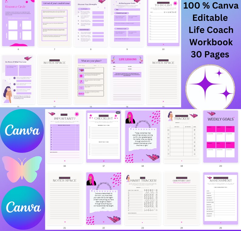 Life Coach Workbook Template for Resell - Etsy