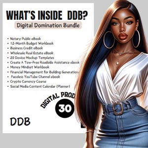 PLR MMR Digital Domination Bundle: eBooks, Courses, Workbooks, Planner (Canva Templates)
