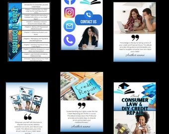 DIY Credit Repair eBook: Consumer Law Dispute Letter Templates (Canva Pro Editable)