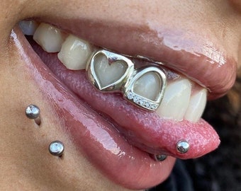 Double Window With Heart Grillz, United Kingdom, Custom Fitted