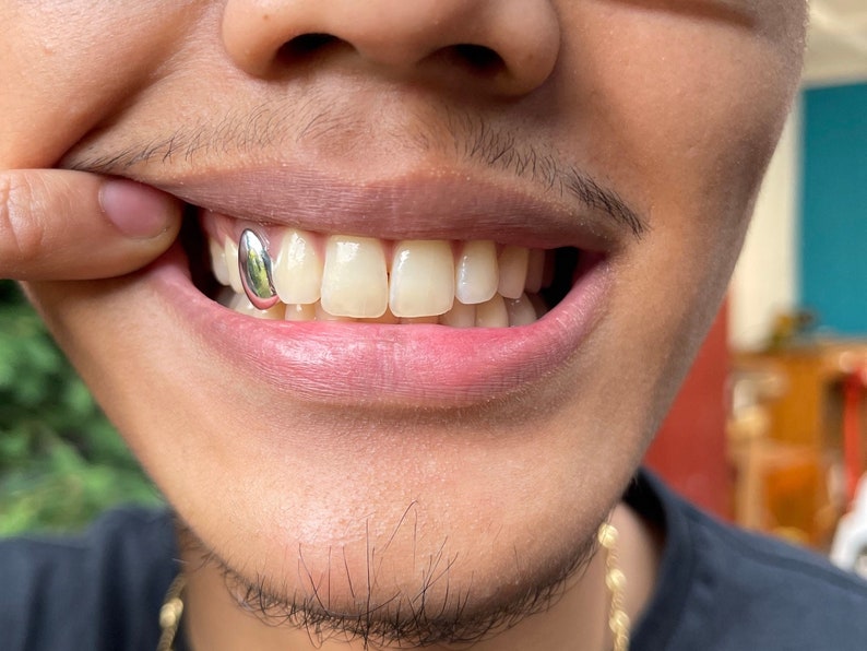 925 Sterling Silver Tooth Cap Grillz image 2