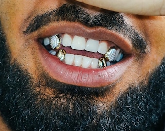 VVS Moissanite Tooth Cap Grillz, denti diamantati Spedizione in tutto il mondo!