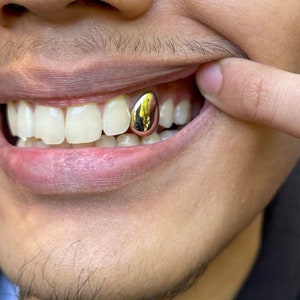 Sin deslustre Dental Gold Tooth Cap Grillz, a prueba de humo, envío a todo el Reino Unido imagen 1