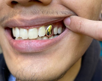 ¡Sin deslustre Dental Gold Tooth Cap Grillz, a prueba de humo, envío a todo el Reino Unido!