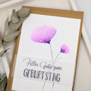 Grußkarte Aquarellblumen
