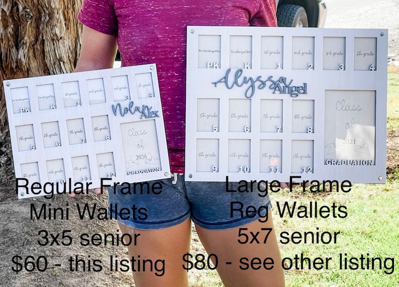 School Years Photo Picture Frame Small Size Mini Wallets Etsy