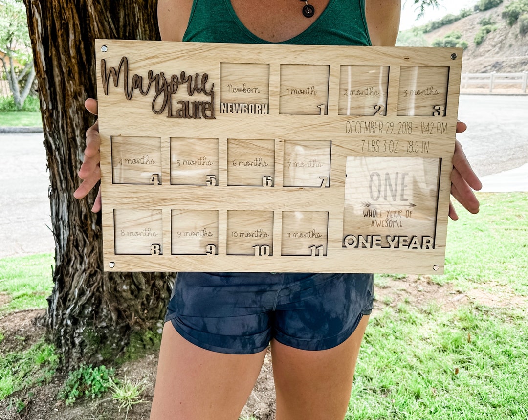 3”x3” Instagram Photos Baby Birth Through One Year Monthly Photo ...
