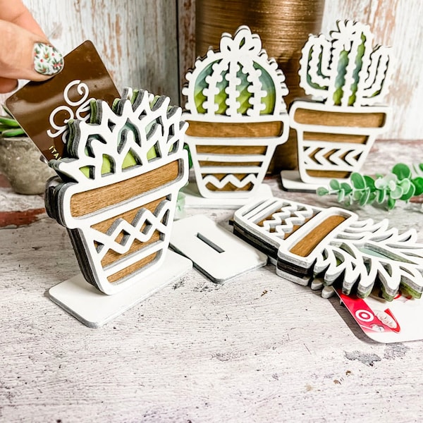 Succulent Gift Card Holders
