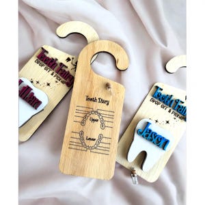 Tooth Fairy Door Hanger Personalized Boy Girl