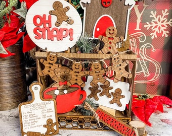 Gingerbread Christmas Tier Tray Set