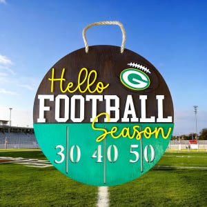 Football Season Door Sign Custom NFL Team