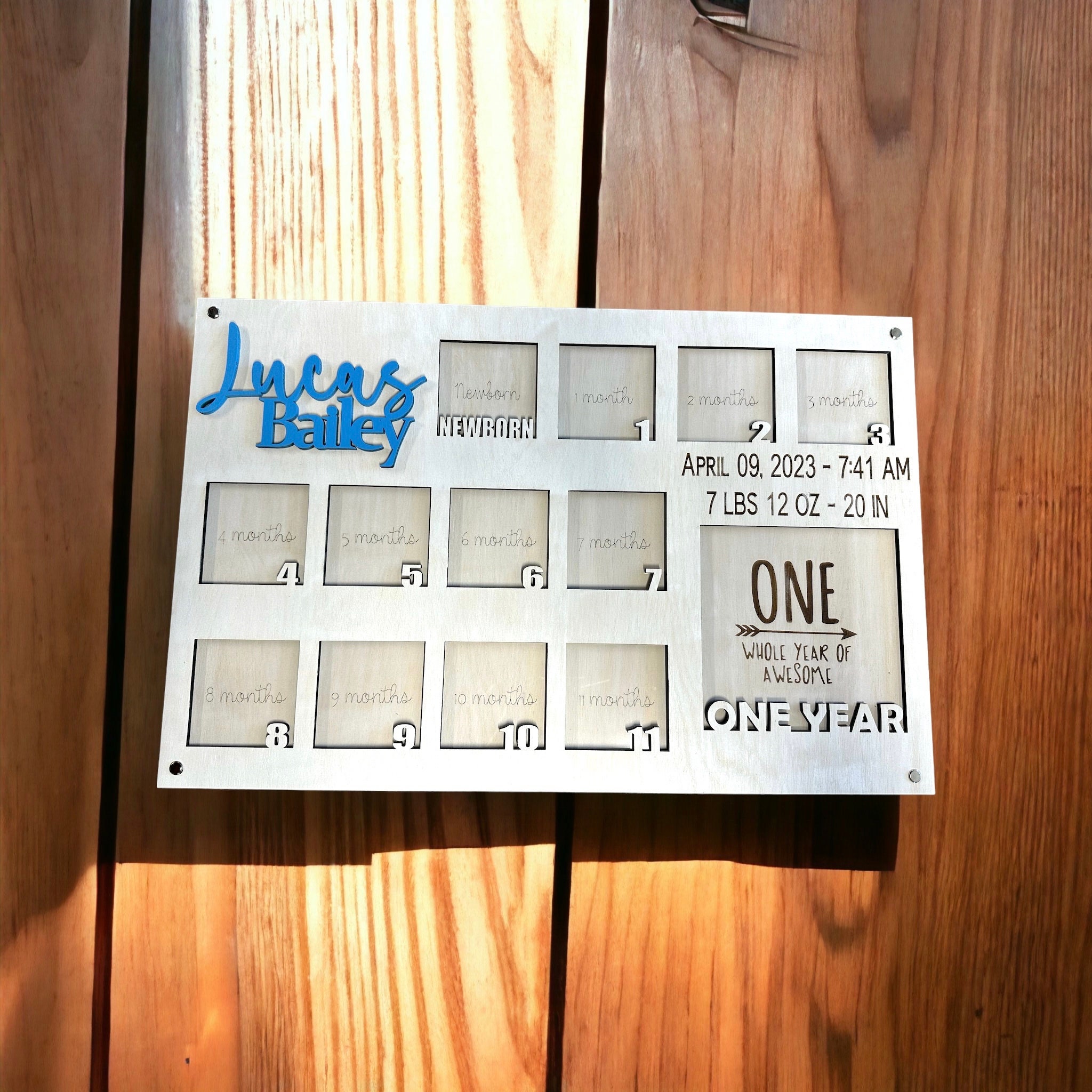 3”x3” Instagram Photos Baby Birth Through One Year Monthly Photo ...