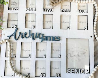 Custom Birth through Graduation School Picture Frames Gift
