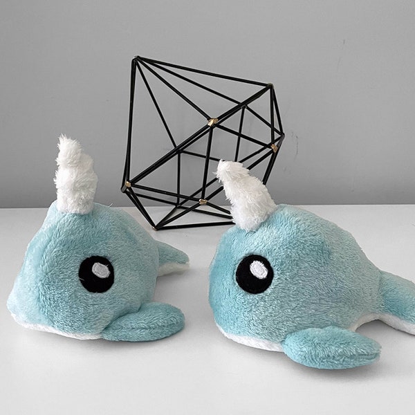 Narwhal Plush Dog Toy, Narwhal Plushie, Small Dog Toys, Plush Dog Toy, Crinkle Dog Toy, Baby Plush Narwal, Cute Narwhal, Handmade Narwhal