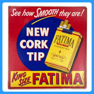 fatima tobacco Turkish Cigarettes Advertising Metal Print Fatima