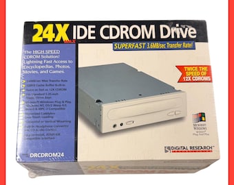Digital Research 24X IDE CDROM Drive Internal DRCDROM24 Beige Windows 95 New NOS