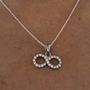 Infinity Silver Necklace - Forever Pendant -Dainty Gift For Her-925 Sterling Silver-Unique Gift For Her