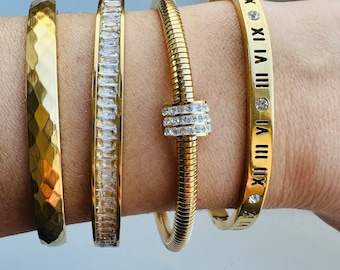 18k Gold Filled Bangles-Gift For Her-Unique Gift For Her