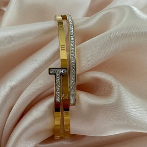 Aretha 18k Gold Filled Bangle -Gift For Her-Unique Gift For Her