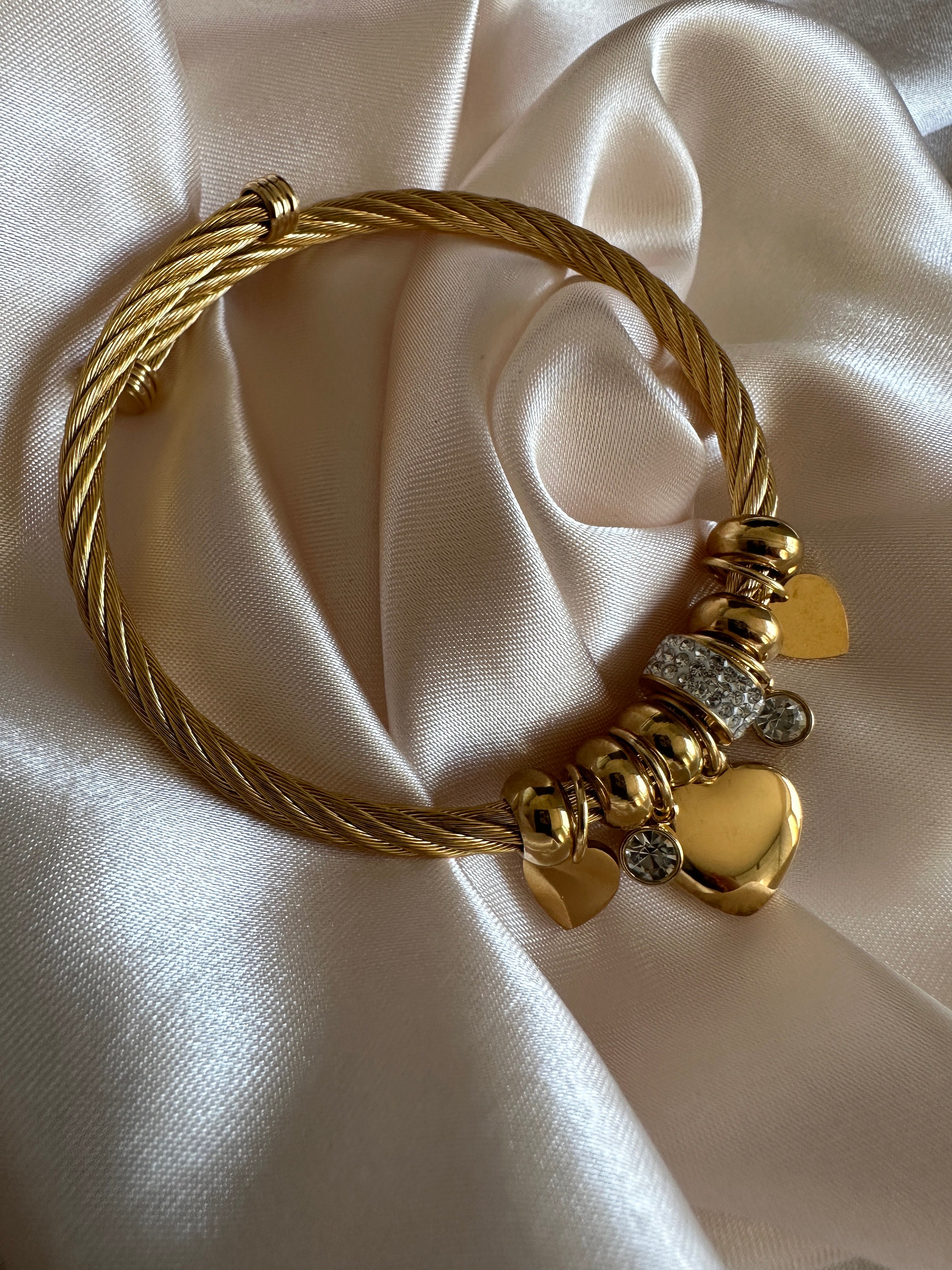Bracciale Donna A Cuore In Argenteo Con Zirconi – Catena Regolabile, Gioiello Per San Valentino E Festa Della Mamma - 3