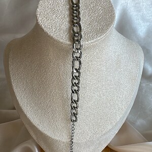 Figaro Silver Chain Bracelet-Unique Gift For Her