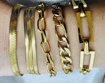18k Gold Filled Chain Bracelets-Gift For Her-Unique Gift For Her