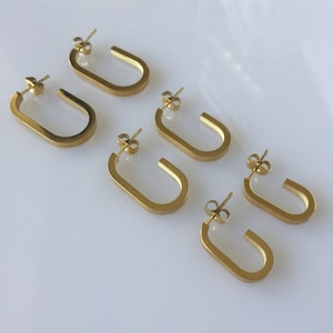 Oval Hoop Earrings-Gift For Her-Unique Gift For Her