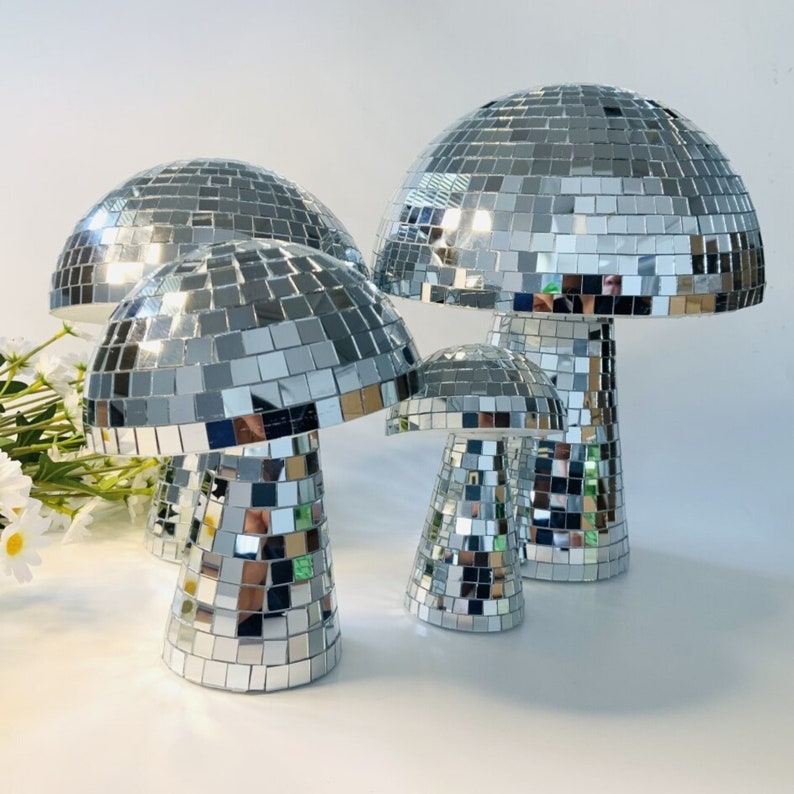 Mushroom Disco Ball Funky Mushroom Décor Boho Mirror Décor Etsy UK