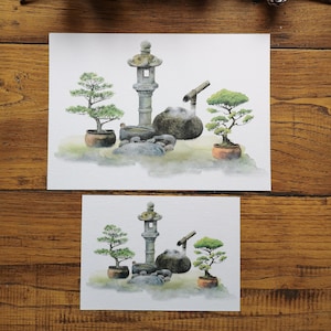 Voyage au Japon, illustration aquarelle, impression art