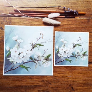Les fleurs de printemps, illustration aquarelle, impression art