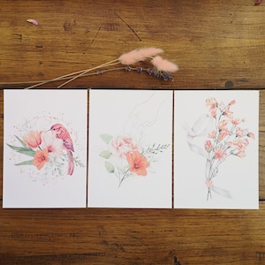 La Liberté, L'Amitié, La Femme, illustration aquarelle, impression art