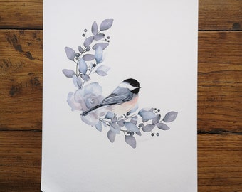 Illustration oiseau à l’aquarelle