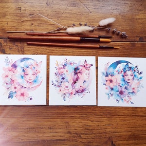 Les enfants de Luna, illustration aquarelle, impression