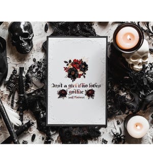 Brush stroke,just a girl who loves gothic and flowers, téléchargement numérique, gothique