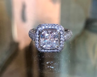 Antique Estate Diamond Halo Engagement Ring