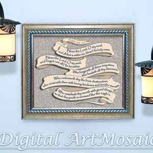 Bible Verse Print, Psalms 103, Digital Art, Scripture, Bible sign, Bible download