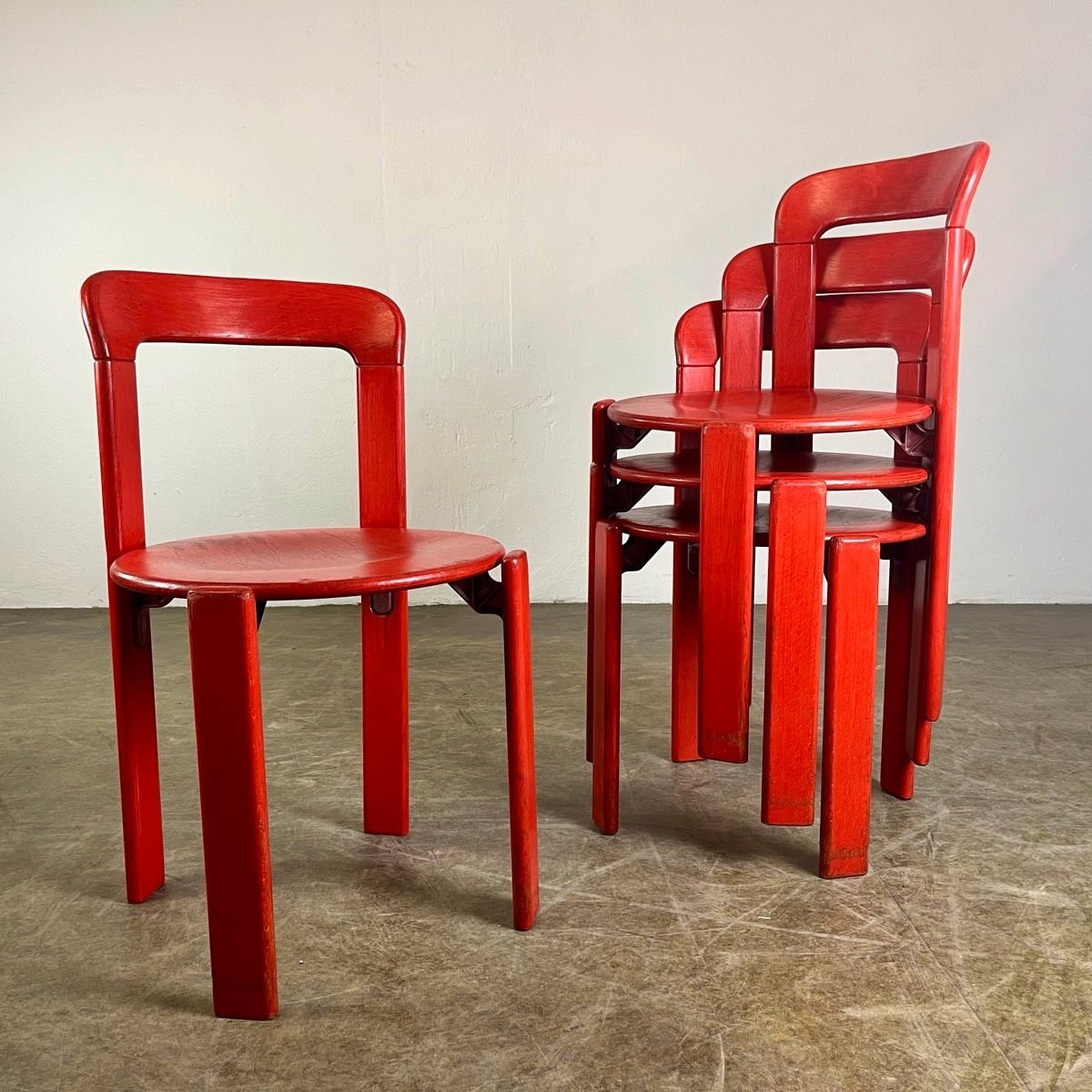 Set of 4 Vintage Chairs Bruno Rey Kusch & Co 1970s Design Newly Prepared - Etsy
