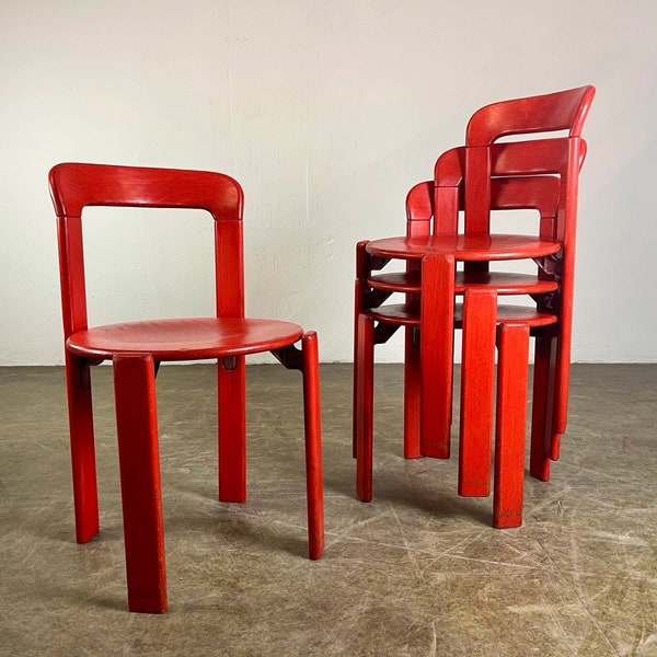 Set of 4 vintage chairs Bruno Rey Kusch & Co 1970s design newly prepared