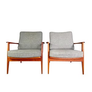 Set of 2 Midcentury armchairs Easy chair Knoll Antimott Teak 1960