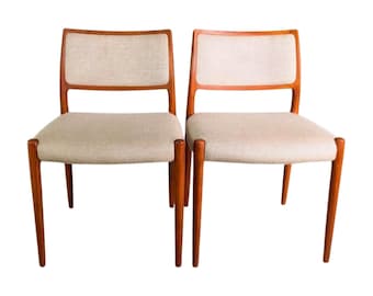 1x Niels O Moller chair JL Møller Møbelfabrik model 80 teak