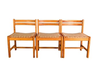 Set of 3 Asserbo chairs Borge Morgensen Roland Wilhelmsson