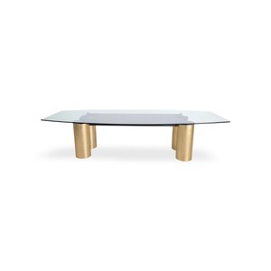 Dining table Tavolo Serenissimo Acerbis Vignelli Associates glass 3 m