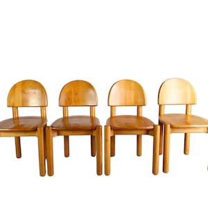Set di 4 sedie Rainer Daumiller, metà secolo, faggio vintage